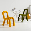 Modern Italian Leisure Dining Chair Armless Velvet Fabric Cover Restaurant Chair Contemporary Minimalist Living Room Chairs