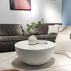 Modern Round Creative Hemisphere Fiberglass Rock Slab Marble Top Tea Table for Hotel Apartment Living Room Coffee Table