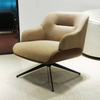 modern Single Person Swivel Leisure Sofa Chair Design Luxury Nordic Accent Fabric Leather Linen Living Room Hotel Bedroom Use
