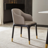 Factory Wholesale Nordic Modern Dining Chair Set with Solid Wooden Legs Leather Restaurant Chair