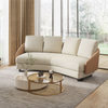 Modern Italy Style Luxury Medium Semi-round Sofa Living Room Genuine Leather Sofa With Stainless Steel Leg