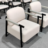 Nordic Solid Wood Armchair Modern Living Room Furniture Hotel Apartment Bedroom Fabric Leisure Chair