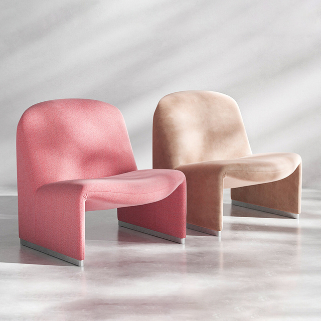 Modern Hotel Guest Room Leisure Velvet Fabric Sofa Chairs Whole sponge Lounge armchair Living Room Chair