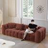 Modern Style Designer Teddy Velvet Sofa Couch Settee Luxury Living Room Hotel Furniture Straight 3-4-seater Sectional Sofa