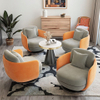 Modern Design Swivel Single Sofa Accent Armchair Comfortable Tufted Velvet Revolving Lounge Chair for Home Office Leisure Living