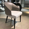 Modern Dining Room Furniture Solid Wood Leg Luxury Leather Fabric Dining Chair