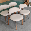 Nordic Retro 6-Seater Dining Table Chair Set Modern Design Walnut Wood with Chair for Kitchen and Restaurant Furniture