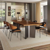 Modern European Style Restaurant Chair Rectangle Dining Table Wooden/Marble Top Steel Base for Home Kitchen Villas Hotels Chairs