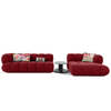 Modern Engineering Custom Indoor Furniture Home Hotel Villa Lobby Living Room Guest Room Velvet Fabric 2-seater Sofa Set