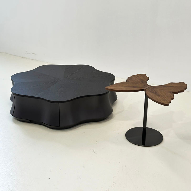 Modern Chinese Tea Style Handcrafted Solid Wood Floor-standing Coffee Table Side Table Elegant Home Furniture for Living Room