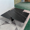 Modern Luxury Living Room Coffee Table Minimalist Slate Rectangular Design Home Furniture Stainless Steel Marble Coffee Table