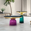 Light Luxury Stainless Steel Glass Tea Table Living Room Small Side Table