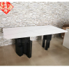 Modern Luxury Stainless Steel Leg Coffee Table Marble Stone Top Metal Dining Tables Sets