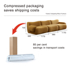 Modern Style Compressed Sofa Living Room Apartment Furniture Couch in a Box Modular Design Velvet Sectional Sofa Set