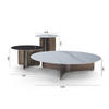Italian Light Luxury Stainless Steel Tea Table Marble Top Side Table Combination Simple Modern Villa Living Room Coffee Table