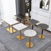 Modern Light Luxury Restaurant Table Stainless Steel Marble Dining Room Round Table