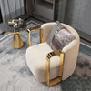 Modern Lounge Swivel Armchair Living Room Furniture Light Luxury Gold Metal Frame Velvet Fabric Single Sofa Chair
