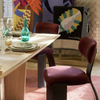 Modern Luxury Fabric Dining Chairs with Elegant Soft Cushions Are Suitable for Villas Restaurants and Hotels