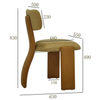 Modern Luxury Fabric Dining Chairs with Elegant Soft Cushions Are Suitable for Villas Restaurants and Hotels