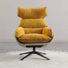 Modern Style Comfortable Armchair Living Room with High Backrest and Rotatable Velvet Fabric Leisure Lounge Chair