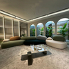 Modern Cobblestone Stone Nature Design Couch Velvet Fabric Sofa Set Modular Sectional Pebble rubble Furniture Hotel Lobby Sofa