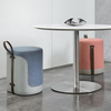 Modern Home Hotel Newest Furniture Portable Round Bucket Shape Fabric Ottoman Stool