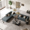 High Quality Living Room Sofa Velvet Fabric Modern Furniture Hotel Lobby Villa Luxury L-shaped Sectional Couch Sofa Set