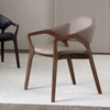 Wabi Sabi Style Nordic Japanese Living Room Chair Solid Wood Leather Dining Chair Hotel Restaurant Chair