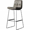 Modern Luxury Stylish High Bar Chair Bar Stool Durable Footrest Frame Metal PU Leather Home Bar Stool