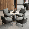Italian Minimalist Design Hotel Lobby Armchair Modern Negotiation Chair Living Room Fabric Leisure Chair