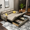 Modern Multifunctional Storage Design Sofa Bed Living Room Hotel Apartment Linen Velvet Fabric Folding Sofa Couch
