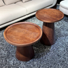 Modern Solid Wood Round Coffee Table Creative Edge Table for Living Room Home Hotel Apartment Furniture