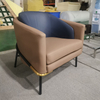 Modern Appearance Italian Design Hotel Lobby Sofa Chair Home Furniture Fabric Metal Fil Noir Armcair Leisure Chair