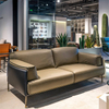 Italian Minimalist Single Person Fabric Sofa Leather Fabric Combined with Living Room Single Person Sofa Luxury