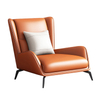 Modern Chair With Foot Pad Living Room Reclining Chair Metal Leather Hotel Leisure Chair Can Be Customized