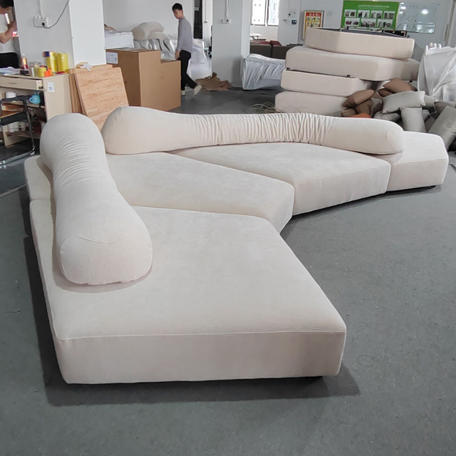 Modern Design Velvet Sectional Sofa Set Villa Couch Living Room Furniture Hotel Lobby Modular Sofa