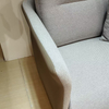 Modern Simple Design Long Sofa Stainless Steel Legs Microfiber Fabric Couch for Hotels Apartment Malls Villas Bedrooms