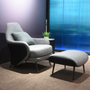 Minimalist Sofa Chair Stainless Steel Fabric Armchair with Foot Pedal Pedicure Chair Living Room Chair