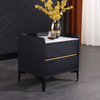 Modern Simple Wooden Small Furniture Bedroom White Side End With 2 Storage Drawer Nightstand Bed