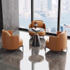 Italian Light Luxury Stainless Steel Golden Leisure Lounge Chair Single Sofa Designer Hotel Living Room Furniture Armchair