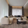 Italian Style Modern Sofa Home Living Room Stainless Steel Velvet Fabric Couch Hotel Luxury Sofa Set Furniture