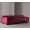 Nordic Italian Minimalism Design Couch Simple Hotel Home Furniture High Quality White Velvet Fabric 4 Seater Living Room Sofa