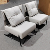 Modern Living Room Chair Italy Style Metal Leather Cafe Chair Leisure Armchair for Hotel Room Lounge Chair