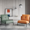 Modern Living Room Chair Italy Style Metal Leather Cafe Chair Leisure Armchair for Hotel Room Lounge Chair