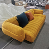 Modern Luxury Home Furniture Creative Design Velvet Sofa for Two Sleeping Couch Fabric Living Room Sofa Set