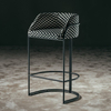 Modern Design Hotel Casual Cafe Bar Counter High Stool Black Metal Leg Decor Fabric Front Desk Chair bar Chair