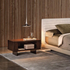 Hot Sale Modern Design Nightstand Finish Luxury Style Stainless Steel Wooden Bedside Table for Bedroom