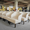 Modern Hotel Furniture Living Room Pattern Fabric Lounge Chair WithThree Wood Leg Accent Armchair