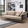 Modern Leather Fabric Three Seat Sofa Italian Home Office Living Room Couch Hotel Lobby Bedroom Lounge Suite Sofa Set