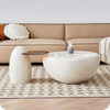 High End Round Coffee Table Double Modern Luxury Concrete Tempered Glass Corner Table Tea Table